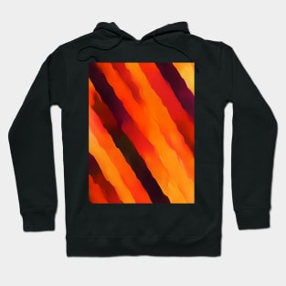 Hot flaming fire gradient - Abstract Geometric Pattern Hoodie